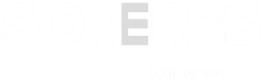 Logo Soneres - escrito em branco com o segundo E cinza